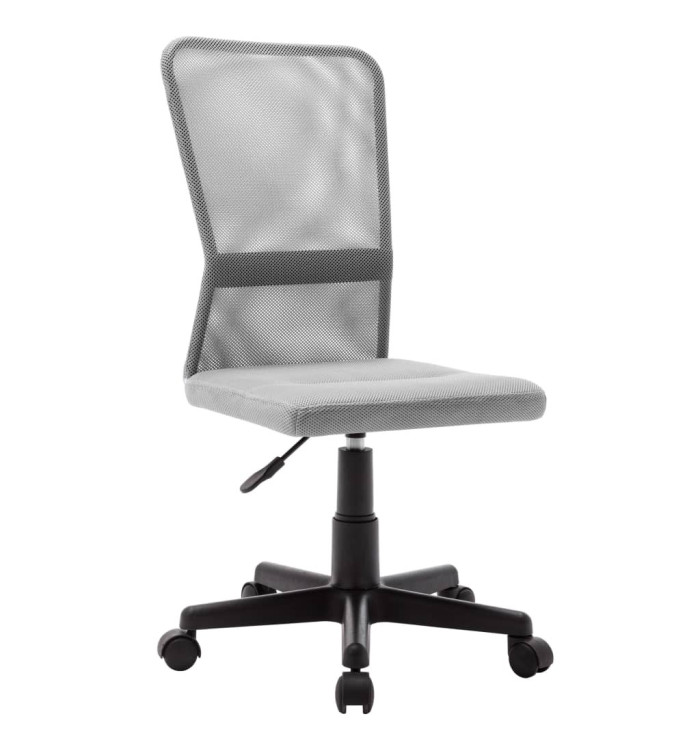 Chaise de bureau Gris 44x52x100 cm Tissu en maille | Mobilier & Déco