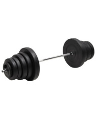 Barre d'haltères avec plaques 90 kg | Mobilier & Déco