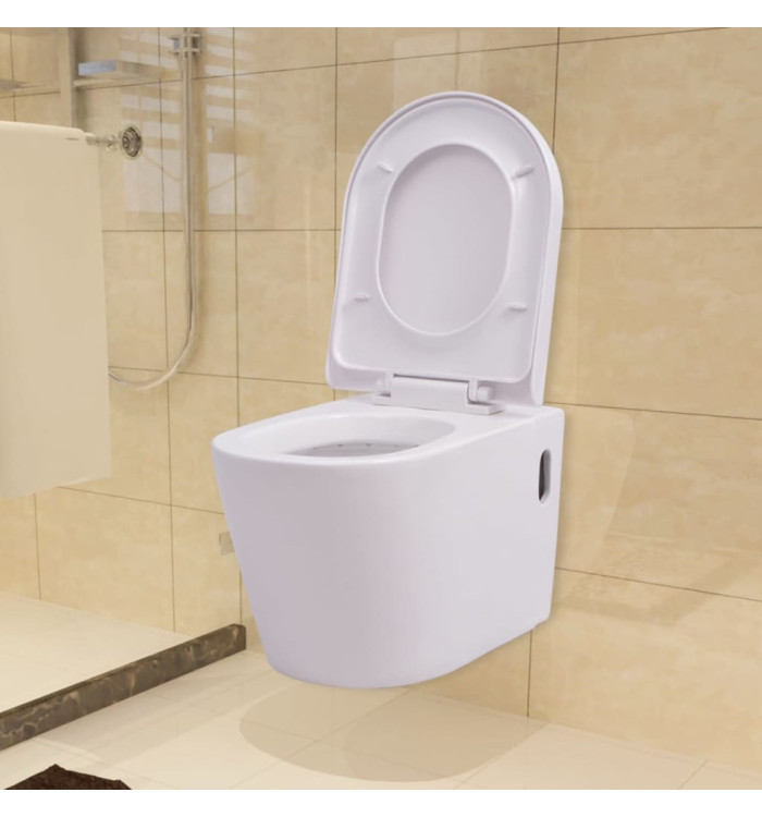 Toilette murale Céramique Blanc | Mobilier & Déco