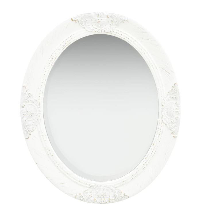 Miroir mural style baroque 50x60 cm Blanc | Mobilier & Déco