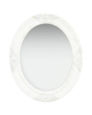 Miroir mural style baroque 50x60 cm Blanc | Mobilier & Déco