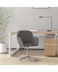 Chaise pivotante de bureau Gris clair Tissu | Mobilier & Déco