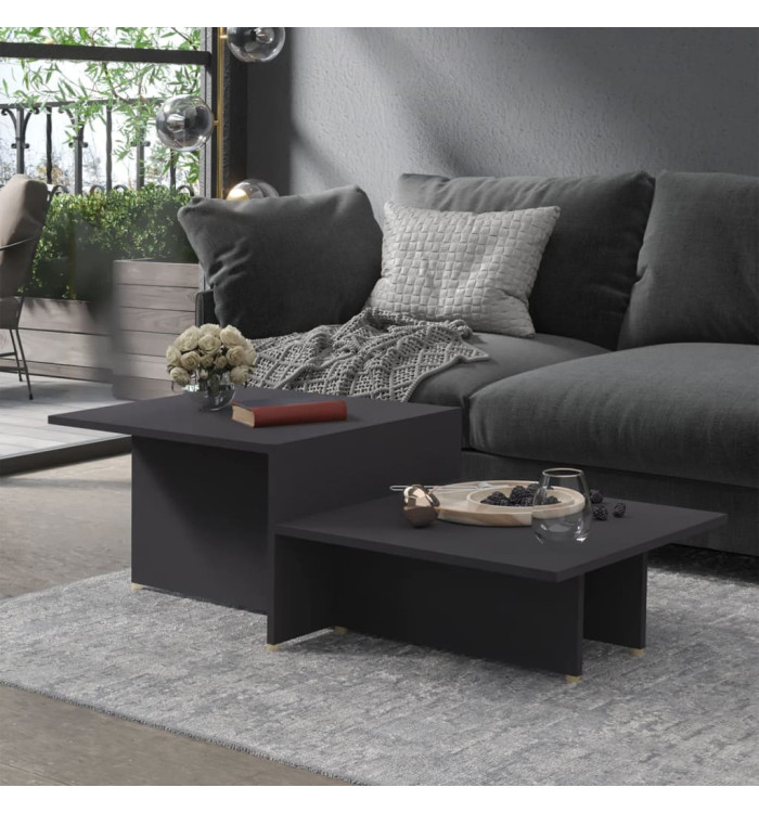 Table basse Gris 111,5x50x33 cm Bois d'ingénierie | Mobilier & Déco