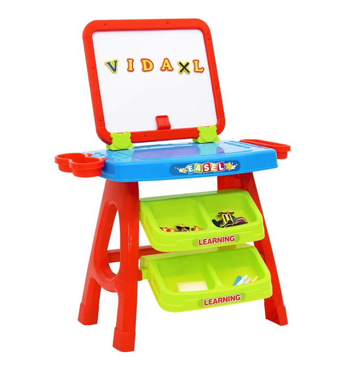 Ensemble 3 en 1 de chevalet et bureau d'apprentissage enfant | Mobilier & Déco