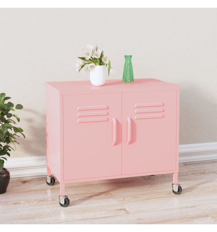 Armoire de rangement Rose 60x35x56 cm Acier | Mobilier & Déco