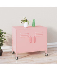 Armoire de rangement Rose 60x35x56 cm Acier | Mobilier & Déco