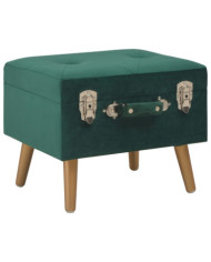 Tabouret de rangement 40 cm Vert Velours | Mobilier & Déco