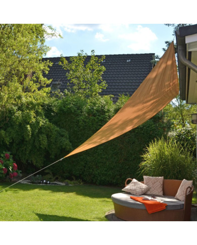 HI Voile d'ombrage triangulaire 3,6x3,6x3,6 m Beige | Mobilier & Déco