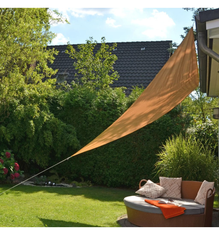 HI Voile d'ombrage triangulaire 3,6x3,6x3,6 m Beige | Mobilier & Déco