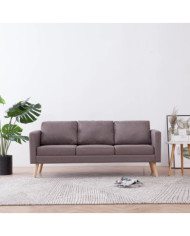 Canapé à 3 places tissu taupe | Mobilier & Déco
