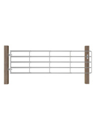 Portillon à 5 barres Acier (115-300)x90 cm Argenté | Mobilier & Déco