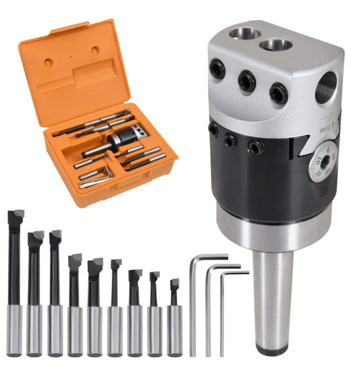 Jeu d'outils d'alésage 15 pcs 50 mm Tête d'alésage MT2-F1-12 | Mobilier & Déco