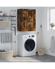 Armoire murale chêne fumé 69,5x34x90 cm bois d'ingénierie | Mobilier & Déco