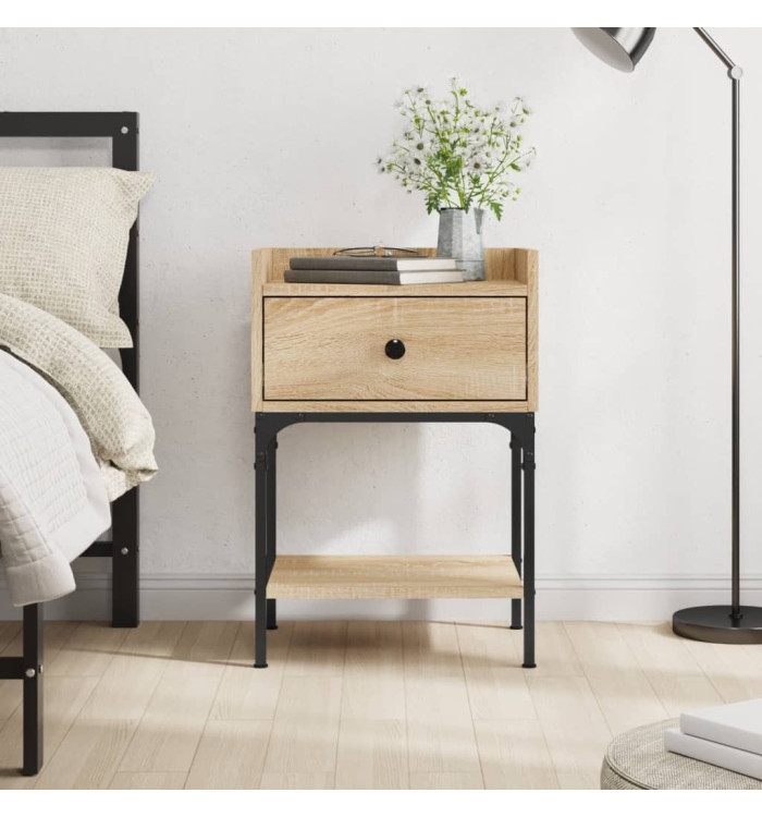 Table de chevet chêne sonoma 40,5x31x60 cm bois d'ingénierie | Mobilier & Déco