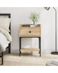 Table de chevet chêne sonoma 40,5x31x60 cm bois d'ingénierie | Mobilier & Déco