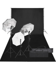 Kit de studio photo avec éclairage et toile de fond | Mobilier & Déco