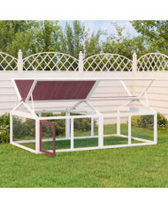 Enclos animaux moka 200x112,5x74 cm bois massif de pin | Mobilier & Déco