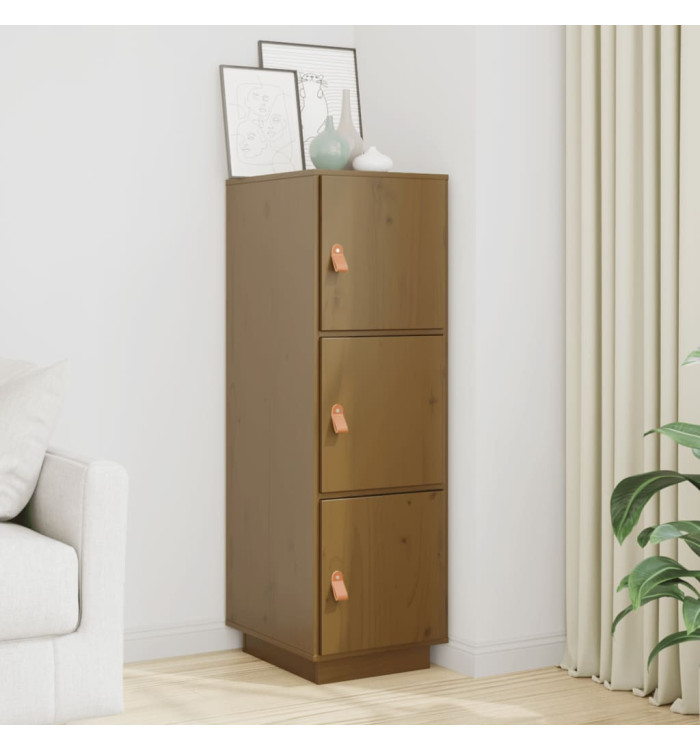 Buffet haut Marron miel 34x40x108,5 cm Bois massif de pin | Mobilier & Déco