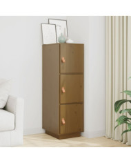 Buffet haut Marron miel 34x40x108,5 cm Bois massif de pin | Mobilier & Déco
