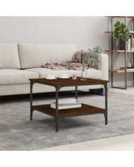 Table basse chêne marron 55x55x40 cm bois d'ingénierie | Mobilier & Déco