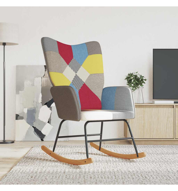 Chaise à bascule Patchwork Tissu | Mobilier & Déco