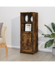 Buffet haut chêne fumé 36x35,5x103,5 cm bois d'ingénierie | Mobilier & Déco