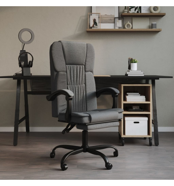 Fauteuil inclinable de bureau Gris foncé Tissu | Mobilier & Déco