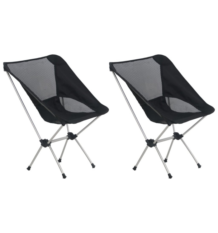 Chaises de camping pliables et sac lot de 2 Aluminium | Mobilier & Déco