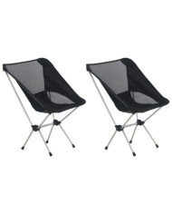 Chaises de camping pliables et sac lot de 2 Aluminium | Mobilier & Déco