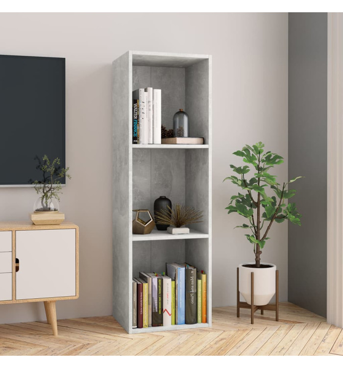 Bibliothèque/Meuble TV Gris béton 36x30x114cm Bois d’ingénierie | Mobilier & Déco