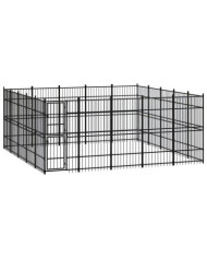 Chenil d'extérieur pour chiens Acier 23,04 m² | Mobilier & Déco