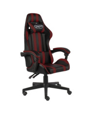 Fauteuil de jeux vidéo Noir et rouge bordeaux Similicuir | Mobilier & Déco