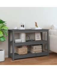 Table console Gris 110x40x74 cm Bois massif de pin | Mobilier & Déco