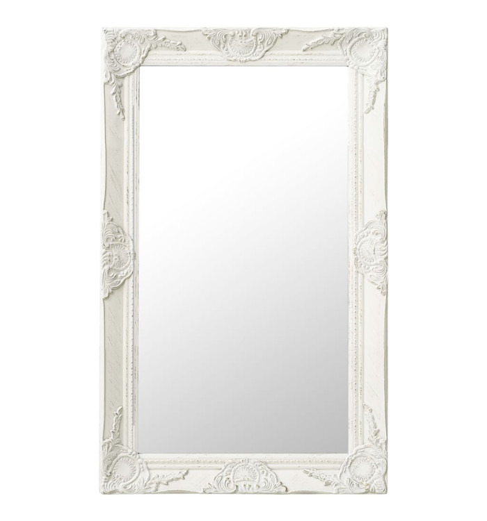 Miroir mural style baroque 50x80 cm Blanc | Mobilier & Déco