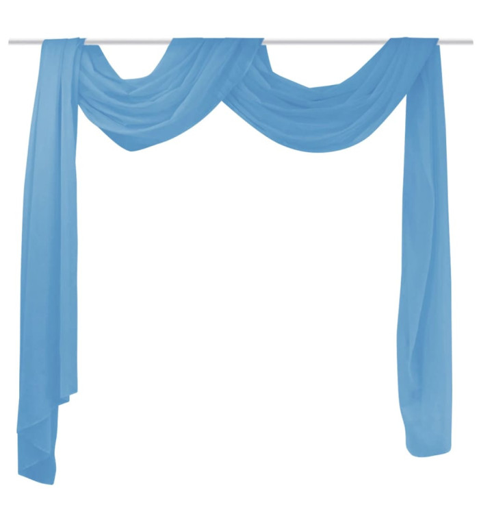 Rideau en voile fine 140x600 cm Turquoise | Mobilier & Déco