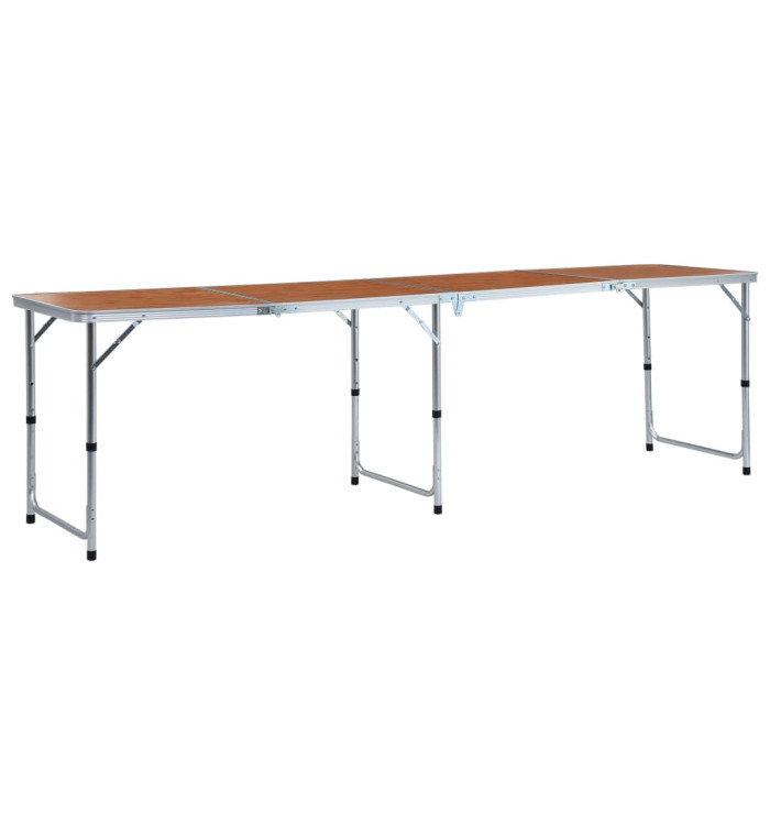 Table pliable de camping Aluminium 240x60 cm | Mobilier & Déco