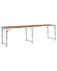 Table pliable de camping Aluminium 240x60 cm | Mobilier & Déco