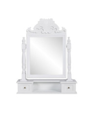 Coiffeuse avec miroir pivotant rectangulaire MDF | Mobilier & Déco