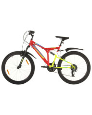 Vélo de montagne 21 vitesses Roues de 26 pouces 49 cm rouge | Mobilier & Déco