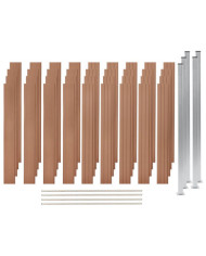 Ensemble de clôture WPC 4 Carré 699x187 cm Marron | Mobilier & Déco