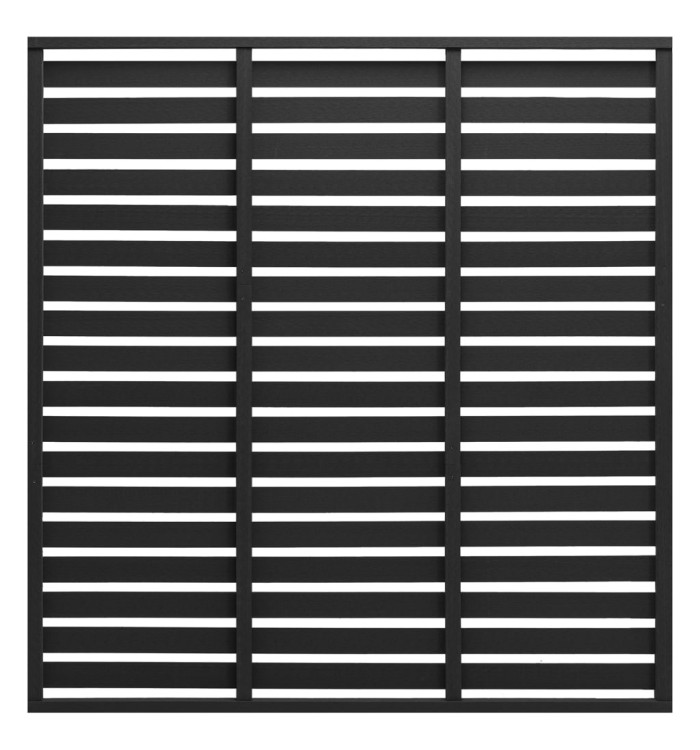 Panneau de clôture WPC 180x180 cm Noir | Mobilier & Déco