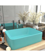 Lavabo de luxe Vert clair mat 41x30x12 cm Céramique | Mobilier & Déco