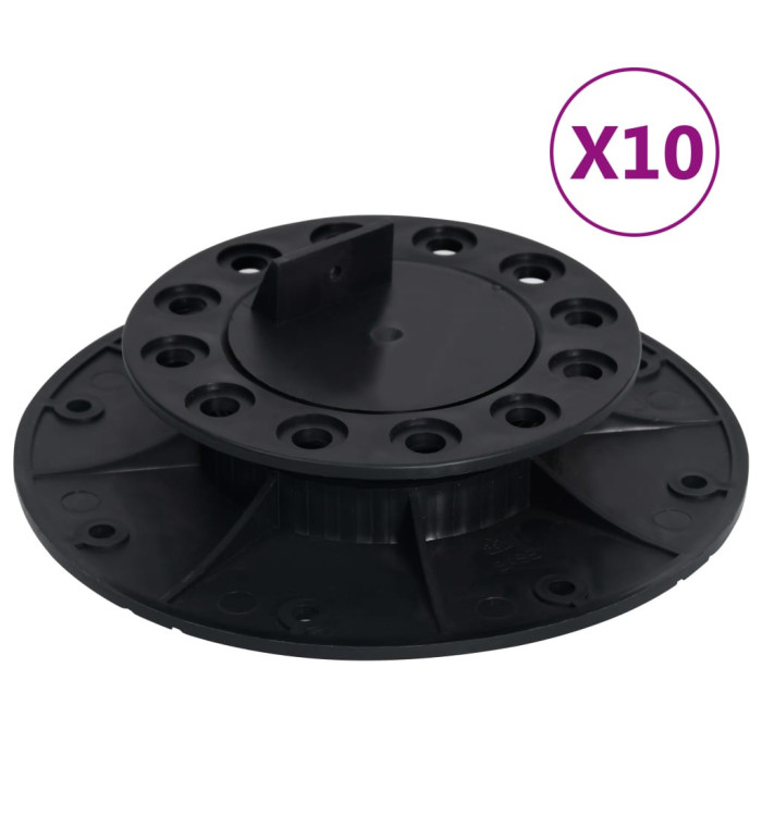 Pieds de terrasse réglables 10 pcs 25-40 mm | Mobilier & Déco