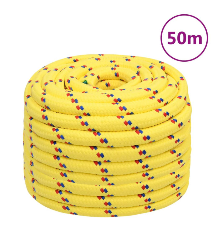 Corde de bateau Jaune 20 mm 50 m Polypropylène | Mobilier & Déco