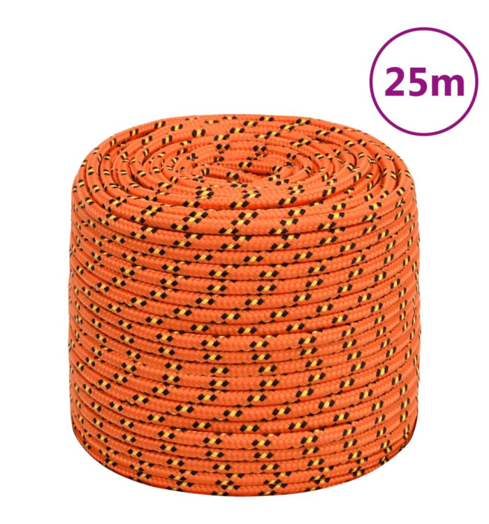Corde de bateau Orange 10 mm 25 m Polypropylène | Mobilier & Déco