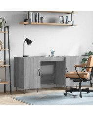 Bureau sonoma gris 140x50x75 cm bois d'ingénierie | Mobilier & Déco