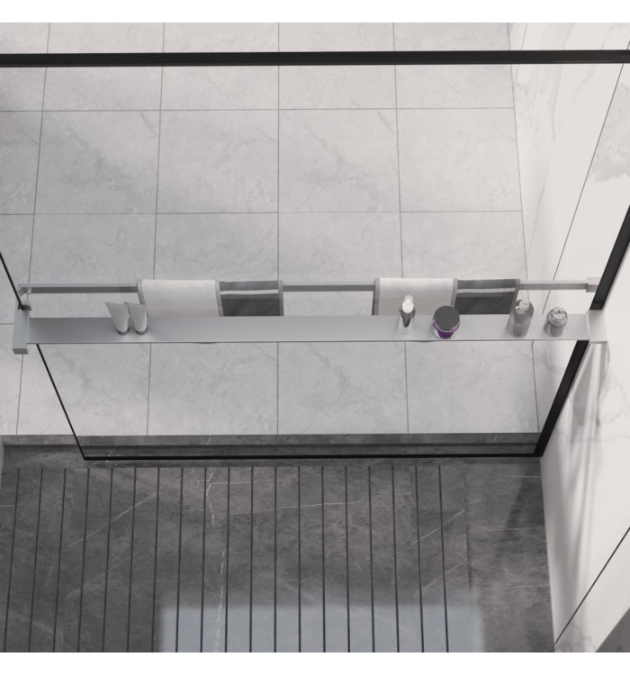 Étagère de douche paroi de douche à l'italienne Chromé 115 cm | Mobilier & Déco