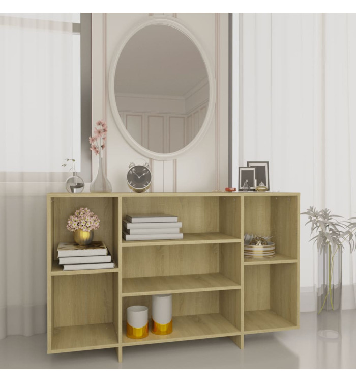 Buffet chêne sonoma 120x30x75 cm bois d'ingénierie | Mobilier & Déco