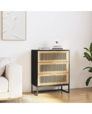 Buffet noir 60x30x75 cm bois d'ingénierie | Mobilier & Déco