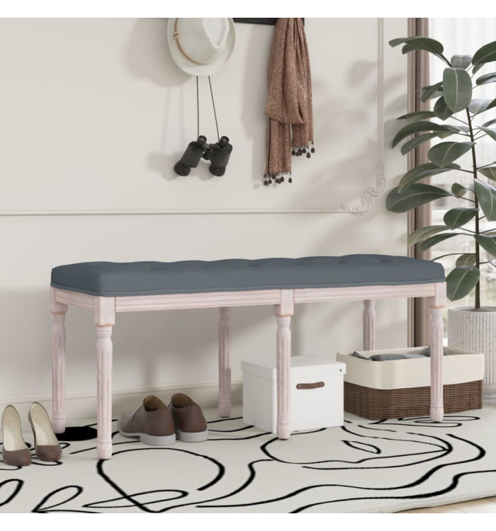 Banc Gris foncé 110x40x49 cm Velours | Mobilier & Déco